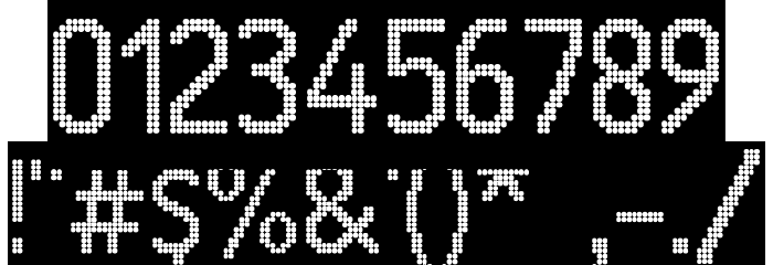 24 LED Modul Font OTHER CHARS