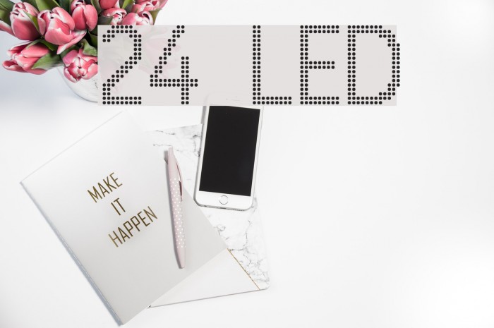 24 LED Font examples