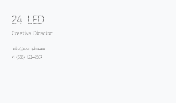 24 LED Business Card