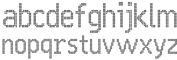 24 LED Font LOWERCASE