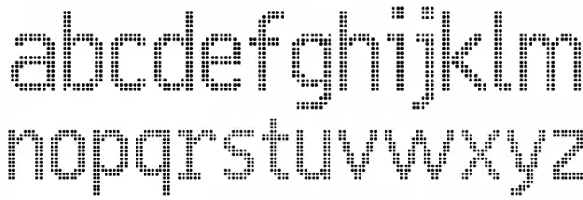 24 LED Font LOWERCASE