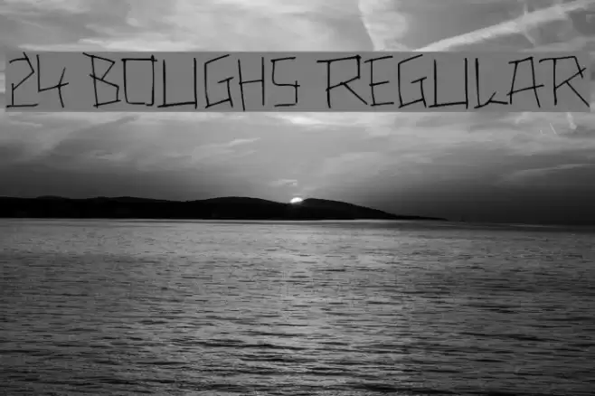 24 boughs Regular Font examples