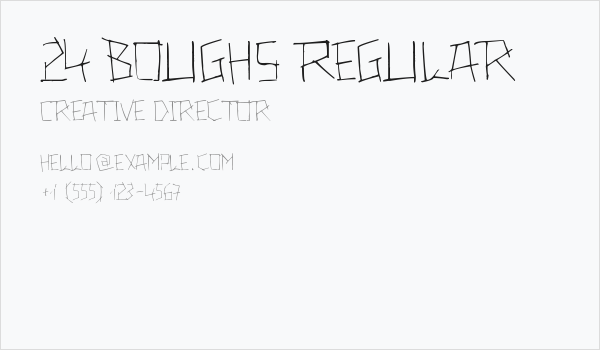 24 boughs Regular Business Card