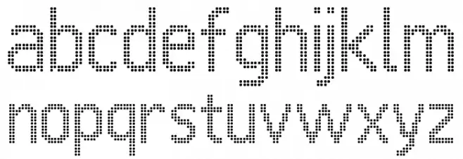 24LED Font LOWERCASE