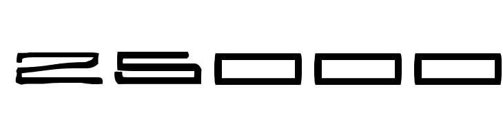 25000 Font