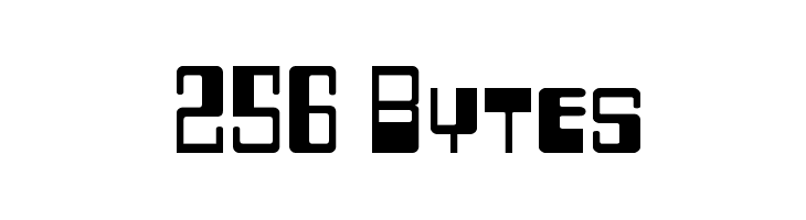 256 Bytes Шрифта