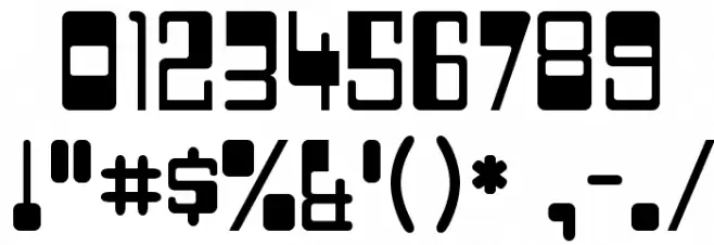 256 Bytes Font OTHER CHARS