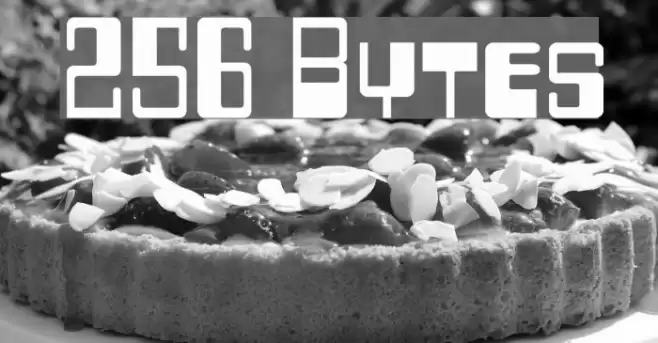 256 Bytes Font examples