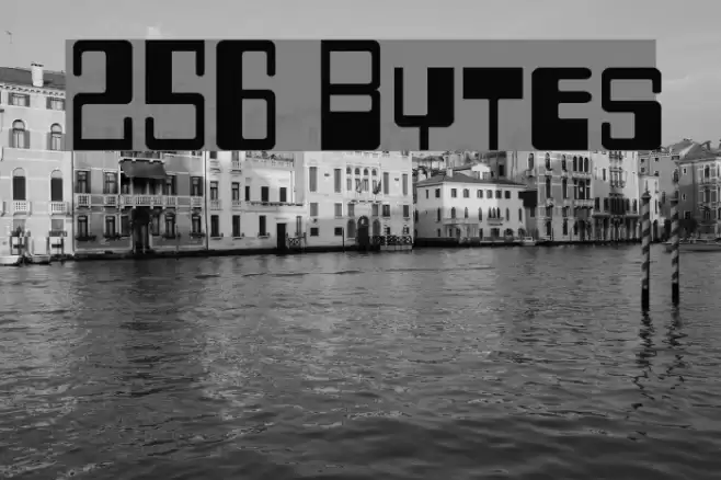 256 Bytes Font examples
