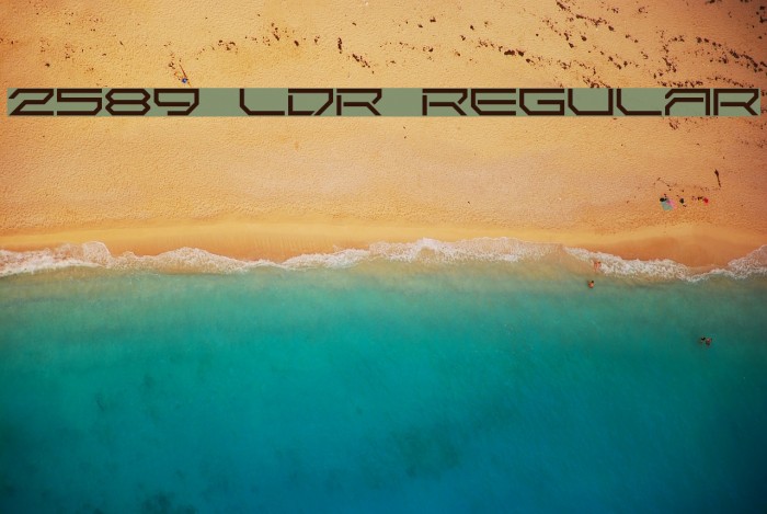 2589 LDR Regular Font examples