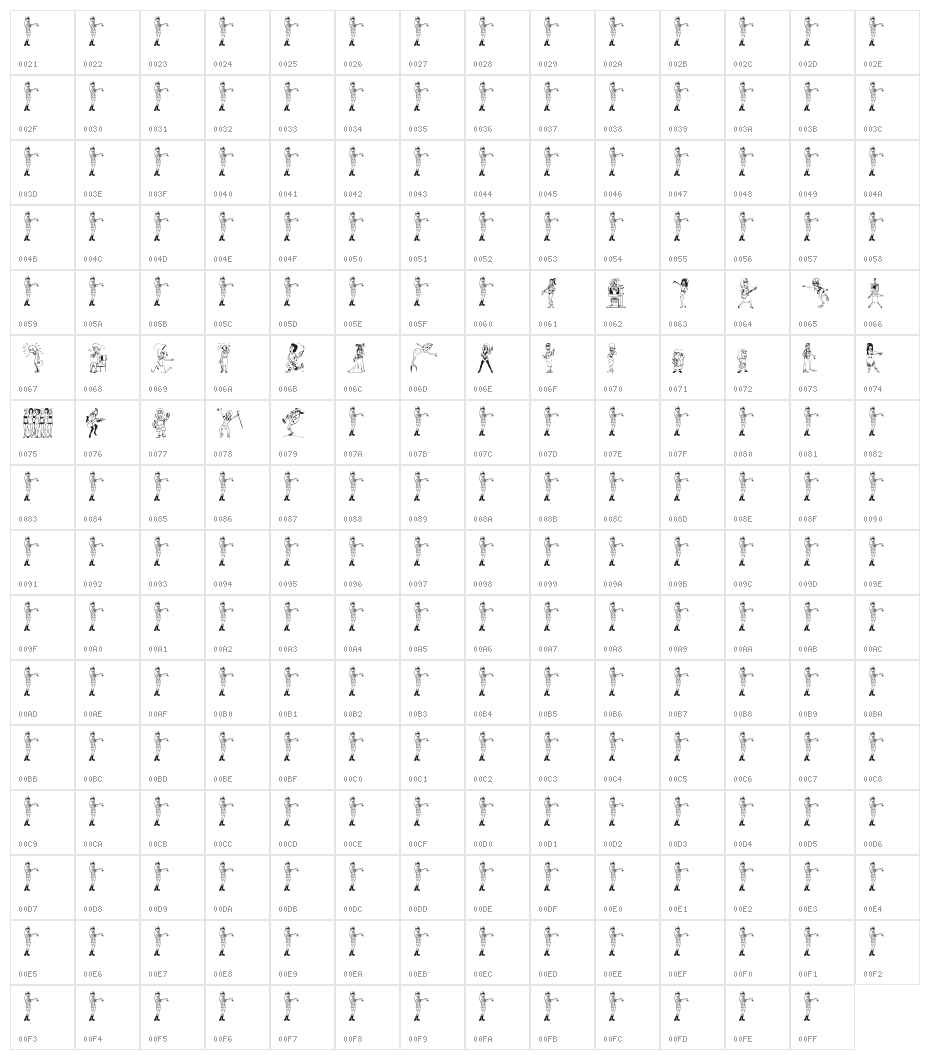 26WOMAN Character Map