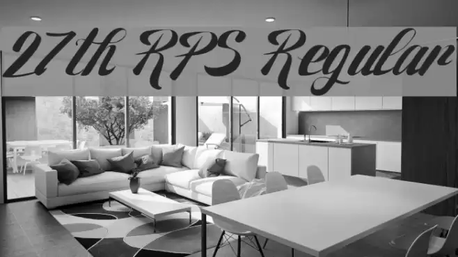 27th RPS Regular フォント examples