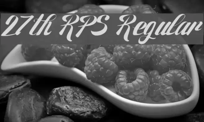 27th RPS Regular フォント examples