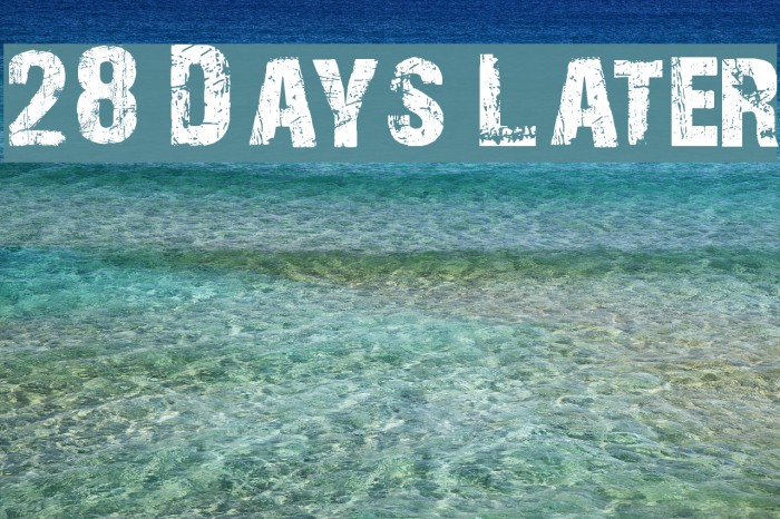 28 Days Later Font examples