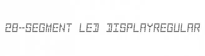 28-Segment LED DisplayRegular  Descarca Fonturi Gratis
