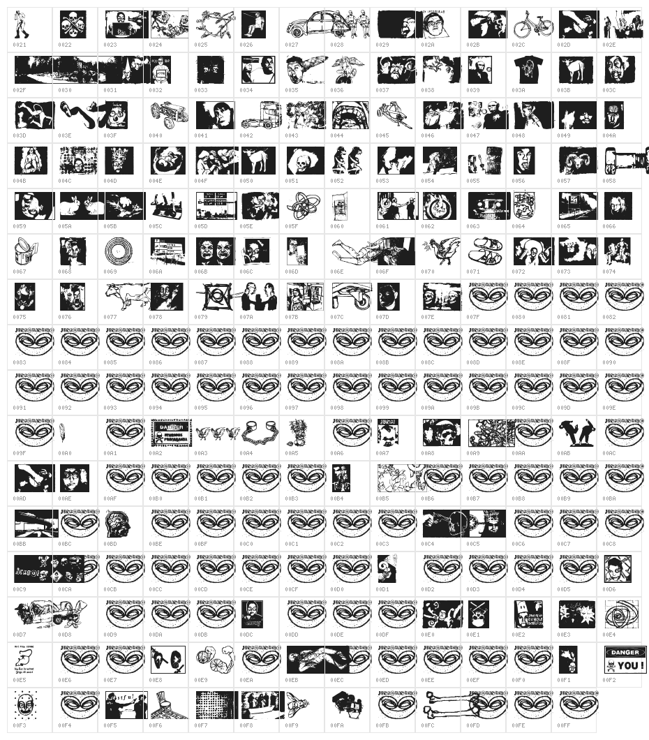 3-2-1-jungbats Character Map