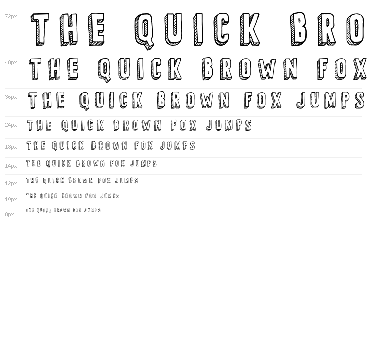 3-D Sketch Regular Waterfall