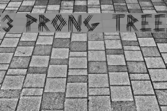 3 Prong Tree Schriftart examples