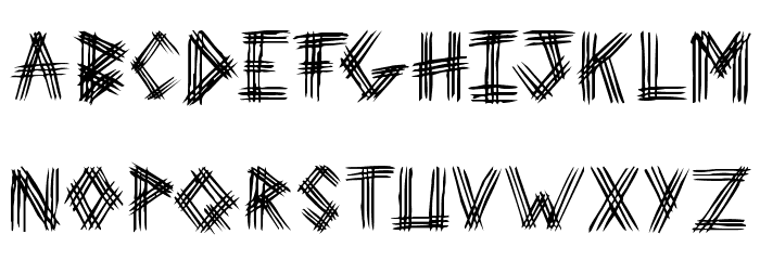 3 Prong Tree Schriftart Kleinbuchstaben