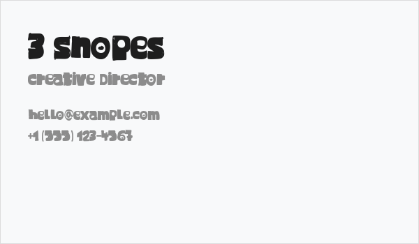3 Snopes Business Card