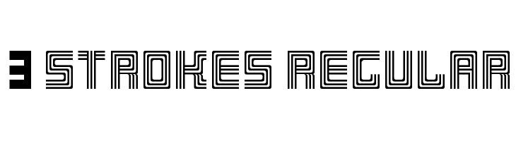 3 Strokes Regular  フリーフォントのダウンロード