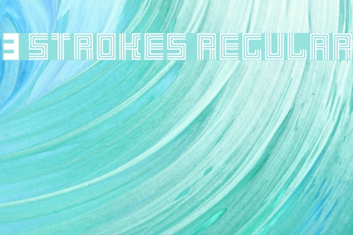 3 Strokes Regular Font examples