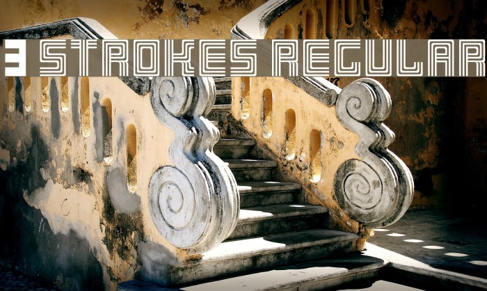 3 Strokes Regular Font examples