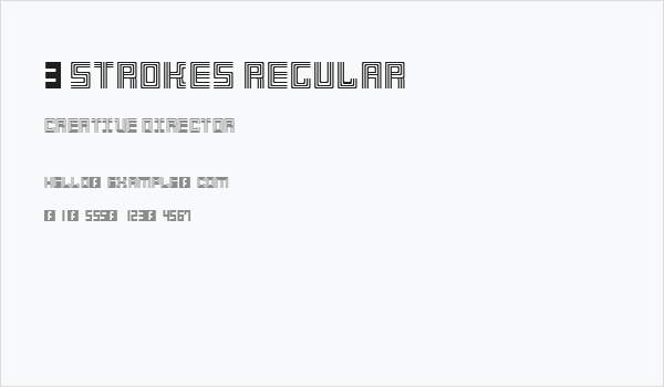 3 Strokes Regular Business Card