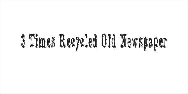 3 Times Recycled Old Newspaper Logo