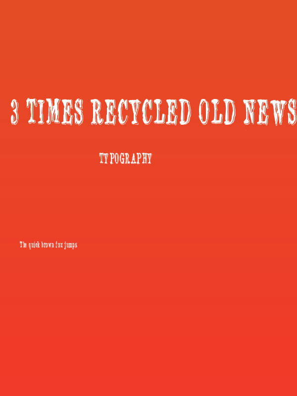 3 Times Recycled Old Newspaper Poster