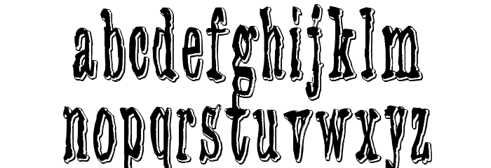 3 Times Recycled Old Newspaper Font LOWERCASE