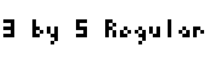 3 by 5 Regular  font caratteri gratis
