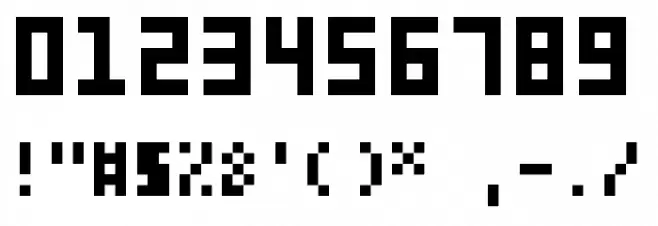 3 by 5 Regular Font Alte caractere