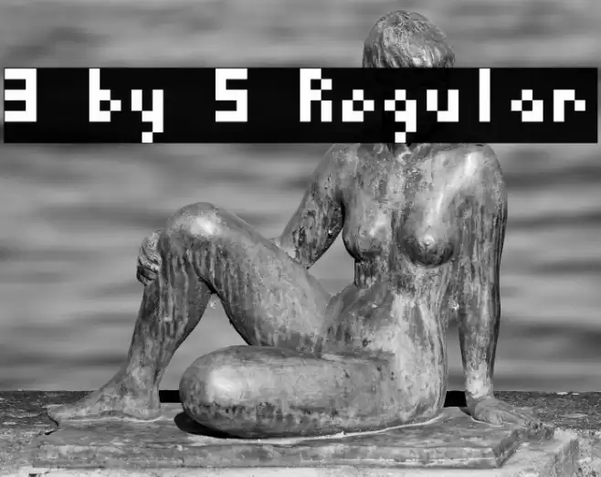 3 by 5 Regular Font examples