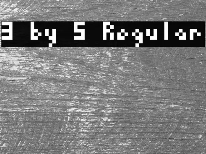 3 by 5 Regular Font examples