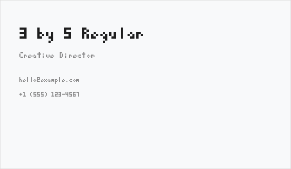 3 by 5 Regular Business Card