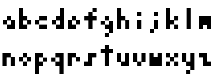 3 by 5 Regular Font LOWERCASE