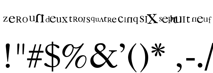 3 grammes 5 Font OTHER CHARS