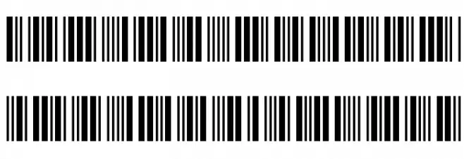 3 of 9 Barcode Шрифта ВЕРХНИЙ