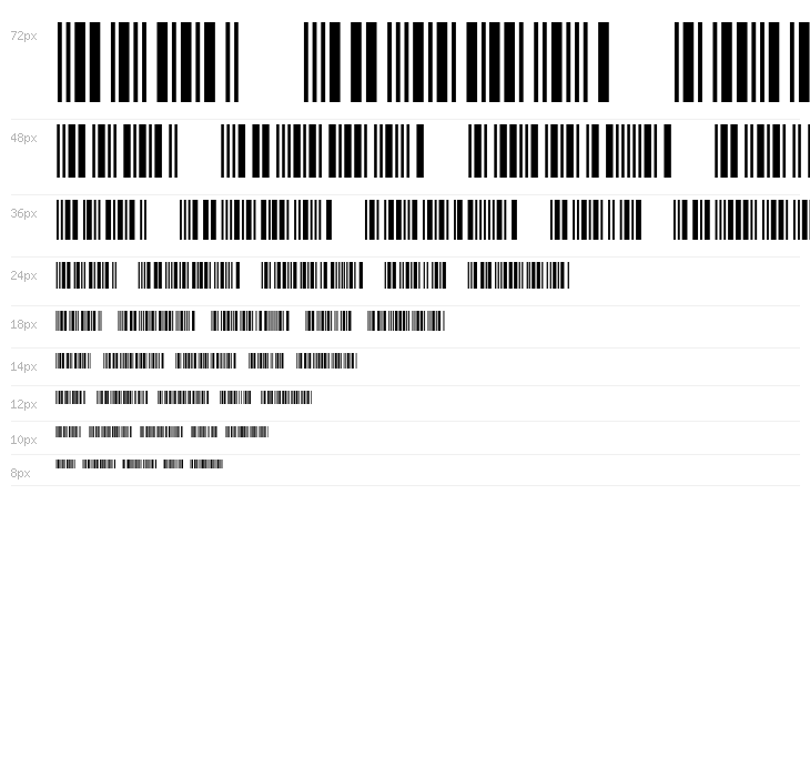 3 of 9 Barcode Waterfall