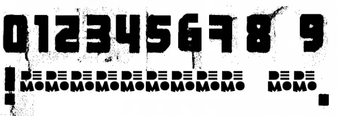 3 theHard way RMX-Regular DEMO Font Alte caractere