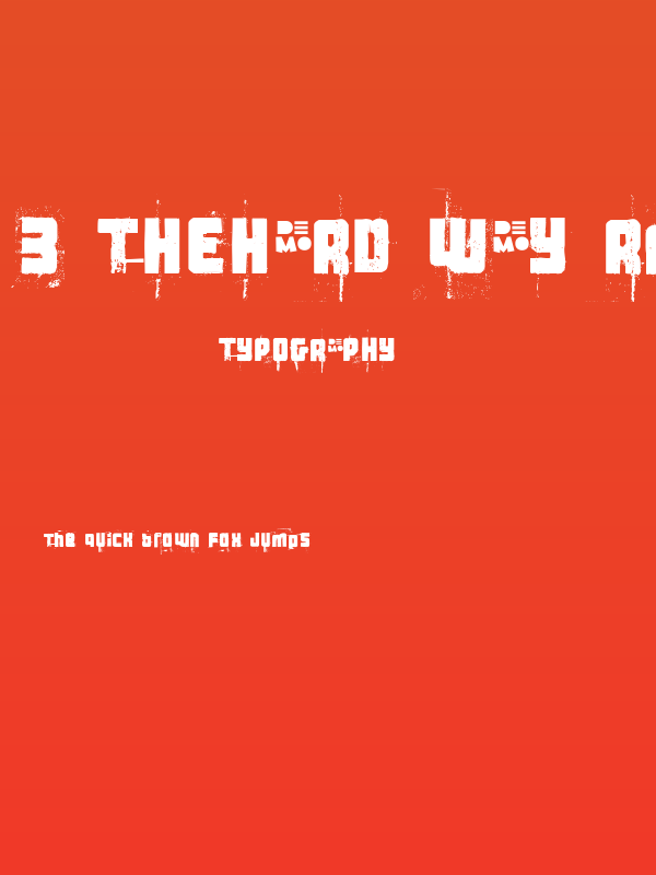 3 theHard way RMX-Regular DEMO Poster