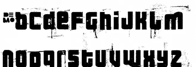 3 theHard way RMX-Regular DEMO Schriftart Kleinbuchstaben