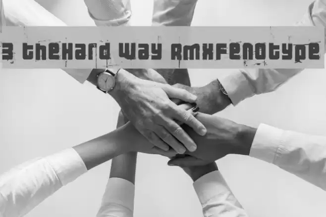 3 theHard way RMXfenotype フォント examples