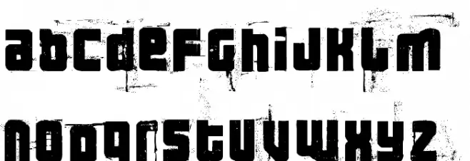 3 theHard way RMXfenotype フォント 小文字
