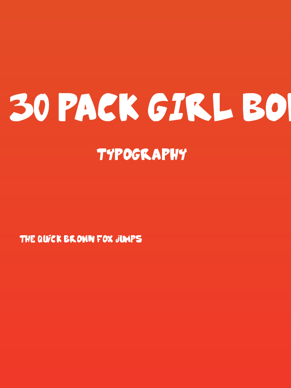 30 Pack Girl Bold Poster