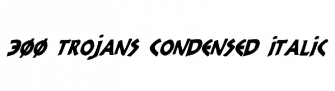 300 Trojans Condensed Italic  font caratteri gratis