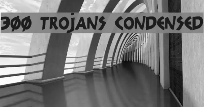 300 Trojans Condensed Font examples