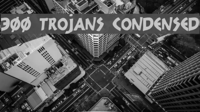 300 Trojans Condensed Font examples