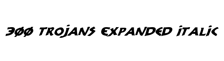 300 Trojans Expanded Italic Font